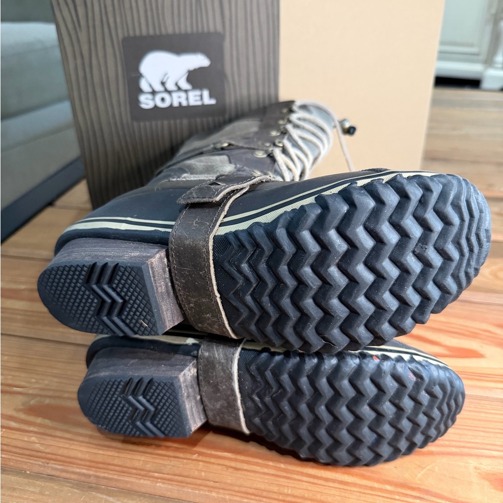 Sorel Brown and Gray Tall Lace-Up Waterproof Winter Boots - Picture 6 of 8